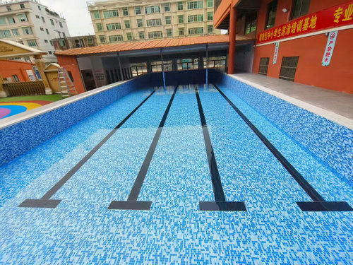 涪陵学校钢结构拼装游泳池防水胶膜泳池项目